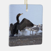 Aalscholver en meeuwen ornament (Rechts)