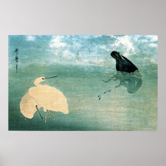 aalscholver en witte hars 1789 poster (Voorkant)