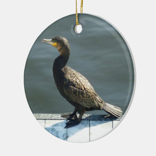 aalscholver keramisch ornament (Links)