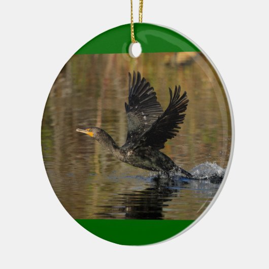 aalscholver keramisch ornament (Links)