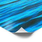 aalscholver met uitspreide vleugels op blauw-water perfect poster (Hoek)