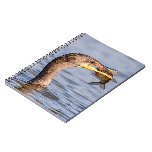 aalscholver met vis notitieboek (Linkerzijde)