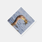 aalscholver met vis servetten (Hoek)