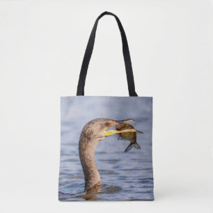 aalscholver met vis tote bag