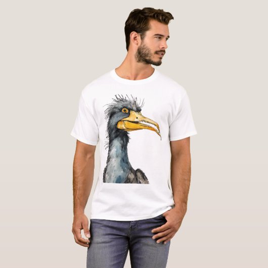 Aalscholver Vogel T-shirt (Voorkant volledig)