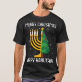 Aam Merry Chrismukkah Happy Hanukkah Christmas Tre T-shirt (Voorkant)