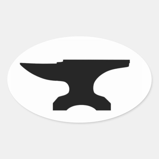 aambeeld ovale sticker (Voorkant)