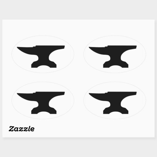 aambeeld ovale sticker (Vel)