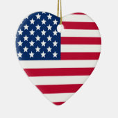 Aamerican Heart Kerstornament Keramisch Ornament (Rechts)