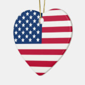 Aamerican Heart Kerstornament Keramisch Ornament (Links)