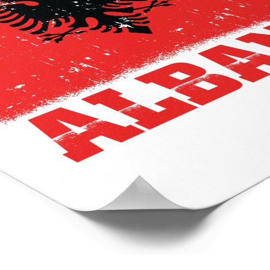 Aan Albanië gericht | Albanese Balkancadeautjes Poster (Hoek)