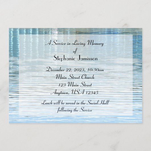 Aan alles is er een herdenkingsdienst voor het sei programmakaart (Achterkant)