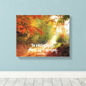 Aan alles, is er een Seizoen Bijbel Verse Canvas Afdruk (Insitu (Houten vloer))