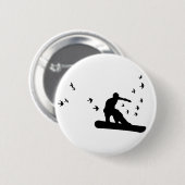 aan boord met vogels. ronde button 5,7 cm (Voorkant /achterkant)