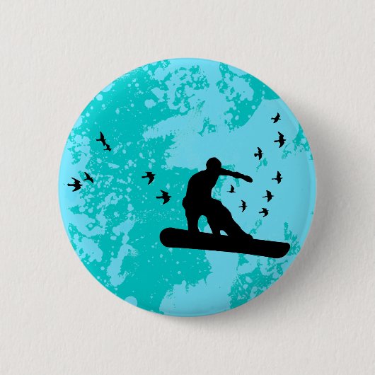 aan boord met vogels. ronde button 5,7 cm (Voorkant)