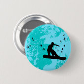 aan boord met vogels. ronde button 5,7 cm (Voorkant /achterkant)