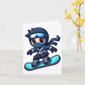 Aan boord Ninja Snowboard Ninja Snow Rider Snowboa Kaart (Gele Bloem)