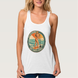 Aan boord SUP Pin-up Paddleboard Retro Surf Winkel Tanktop