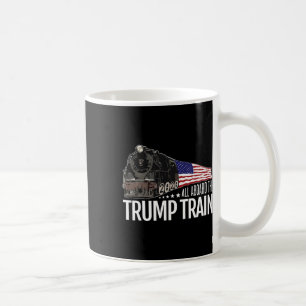 Aan boord van de Trump Train 2020 Amerikaanse vlag Koffiemok