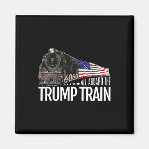 Aan boord van de Trump Train 2020 Amerikaanse vlag Magneet