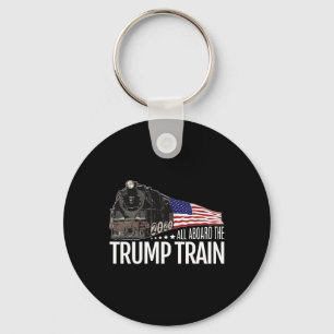 Aan boord van de Trump Train 2020 Amerikaanse vlag Sleutelhanger