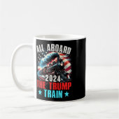 Aan boord van de Trump Train 2024 Trump 2024 Ameri Koffiemok (Links)