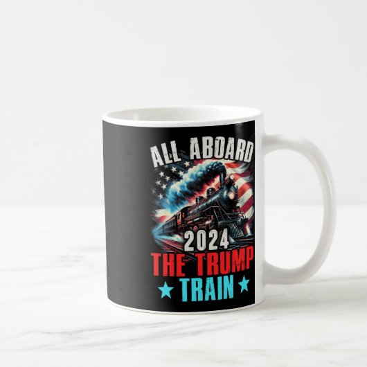 Aan boord van de Trump Train 2024 Trump 2024 Ameri Koffiemok (Rechts)