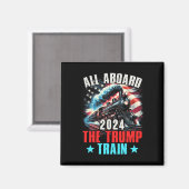Aan boord van de Trump Train 2024 Trump 2024 Ameri Magneet (Voorkant / Achterkant)