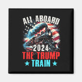 Aan boord van de Trump Train 2024 Trump 2024 Ameri Magneet (Voorkant)
