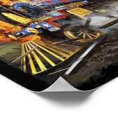 Aan boord van de Trump Train Grappige Donald Trump Poster (Hoek)