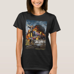 Aan boord van de Trump Train Grappige Donald Trump T-shirt