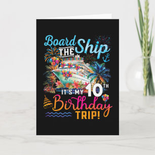 Aan boord van het schip het is mijn 10e verjaardag kaart