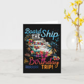 Aan boord van het schip is een verjaardagsreis fam kaart (Gele Bloem)