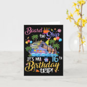 Aan boord van het schip is mijn 16e verjaardagsrei kaart (Gele Bloem)