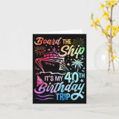 Aan boord van het schip is mijn 40e verjaardag kaart (Gele Bloem)