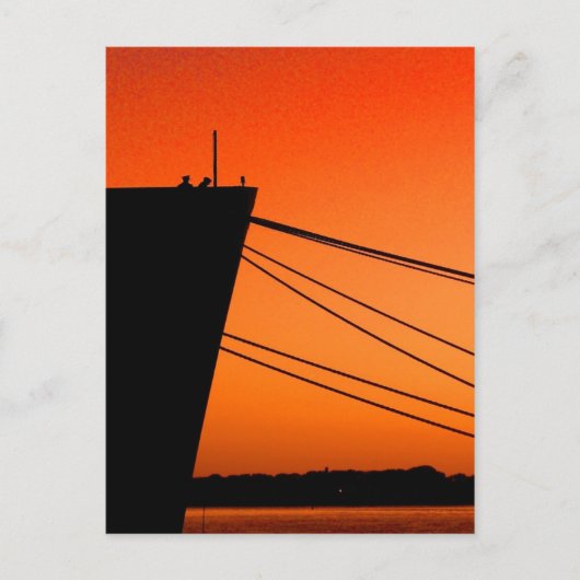 Aan boord van T.S. Kennedy Briefkaart (Voorkant)