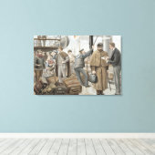 Aan boord van Tilbury, van 'P & O Pencillings' Canvas Afdruk (Insitu (Houten vloer))