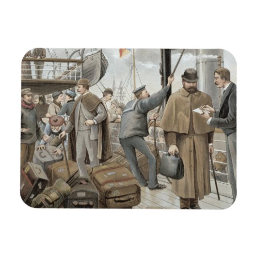 Aan boord van Tilbury, van 'P & O Pencillings' Magneet (Horizontaal)