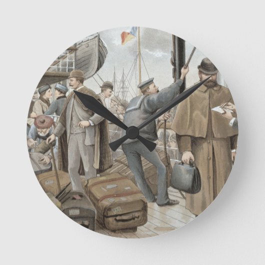 Aan boord van Tilbury, van 'P & O Pencillings' Ronde Klok (Voorkant)