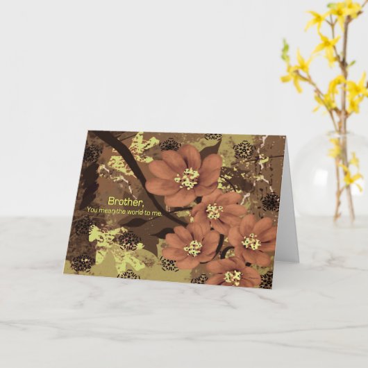 Aan broer (afscheid van terminaal zieke broer of z kaart (Gele Bloem)