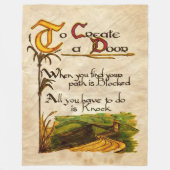 Aan Creëer een deur Fleece Deken (Voorkant)