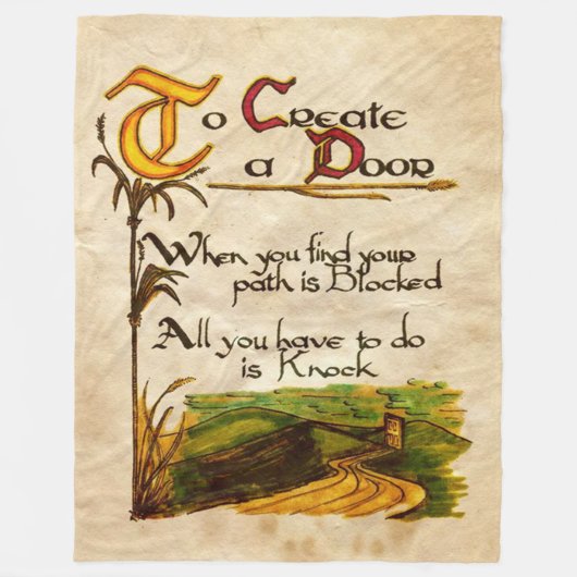 Aan Creëer een deur Fleece Deken (Voorkant)