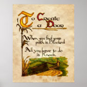 Aan Creëer een deur Poster (Voorkant)