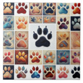 Aan creëer een levendig mozaïekstuk van kunstpoota tegeltje (Voorkant)