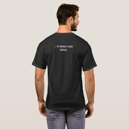 Aan de andere kant van de afspiegeling zijn genade t-shirt (Achterkant volledig)