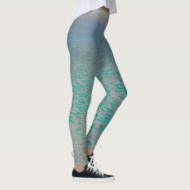 Aan de Attersee van Gustav Klimt, Vintage Fine Art Leggings