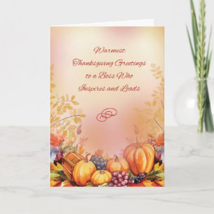 Aan de baas Thanksgiving overvloedige waardering Kaart