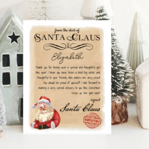 Aan de balie van de Santa Claus Vintage Santa Lett Poster
