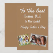 Aan de beste bonuspapa in de wereld feestdagenkaart (Voorkant / Achterkant)