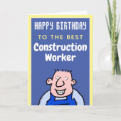 Aan de beste bouwvakker - Happy Birthday Kaart (Voorkant)